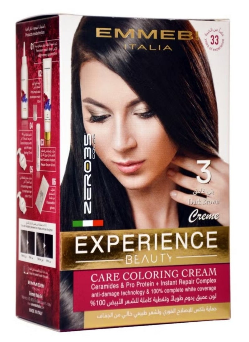 Beauty Experience Care Coloring Cream Dark Brown 3