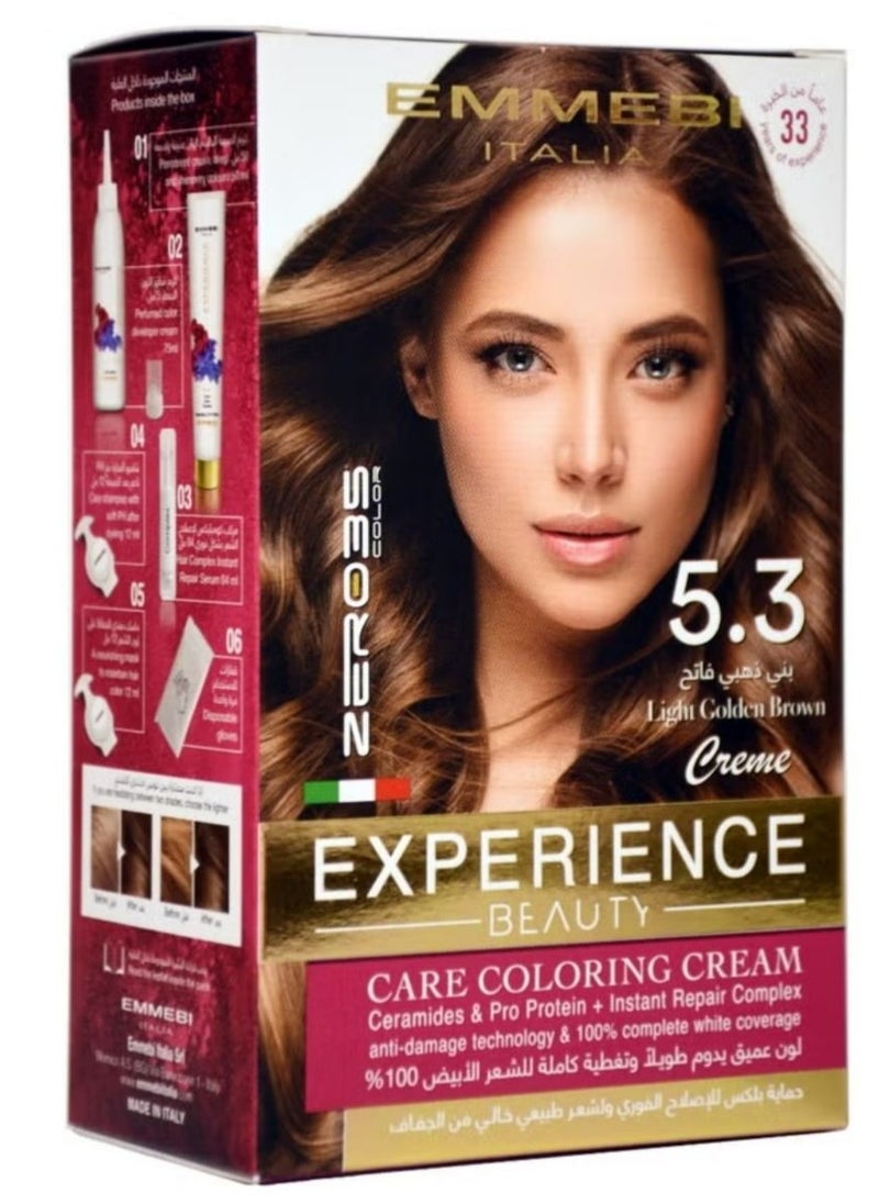 Beauty Experience Care Coloring Cream Light Golden Brown 5.3