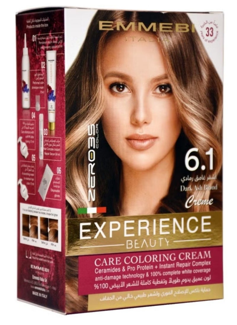 Beauty Experience Care Coloring Cream Dark Ash Blond 6.1