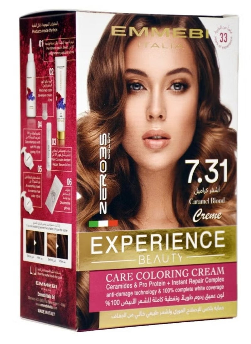 Beauty Experience Care Coloring Cream Caramel Blond 7.31