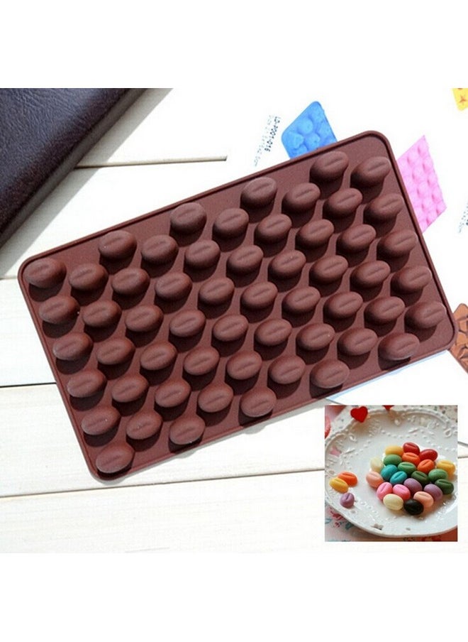 55 Cavity Silicone Coffee Beans Mold Chocolate Candy Ice Cube Tray Cake Decoration Bakeware Mould Maker