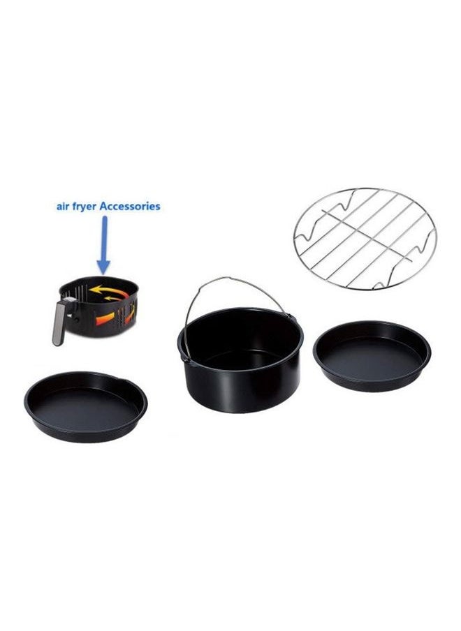 Reusable Non-Stick Grill Air Fryer black 6 x 7 x 8cm