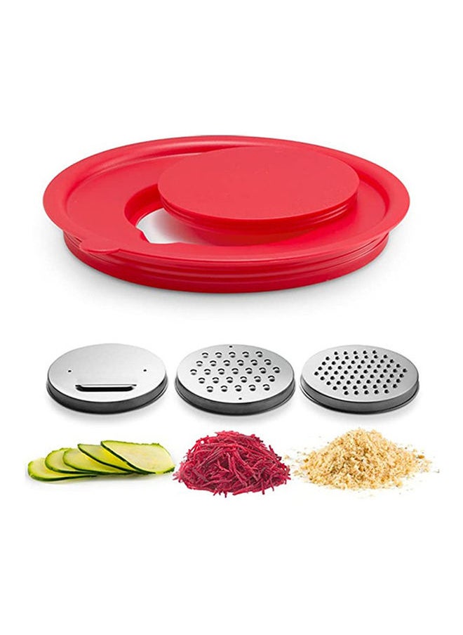 Stainless Steel Egg Bowl Salad Bowl Non-Slip Silicone Bottom Handle Scale With Lid Baking Supplies red 20*20*20cm