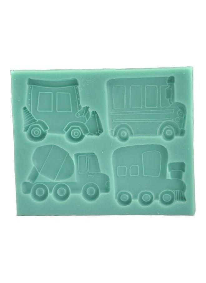 Bus Truck Car Shape Fondant Cake Mould Green 11x9x1cm