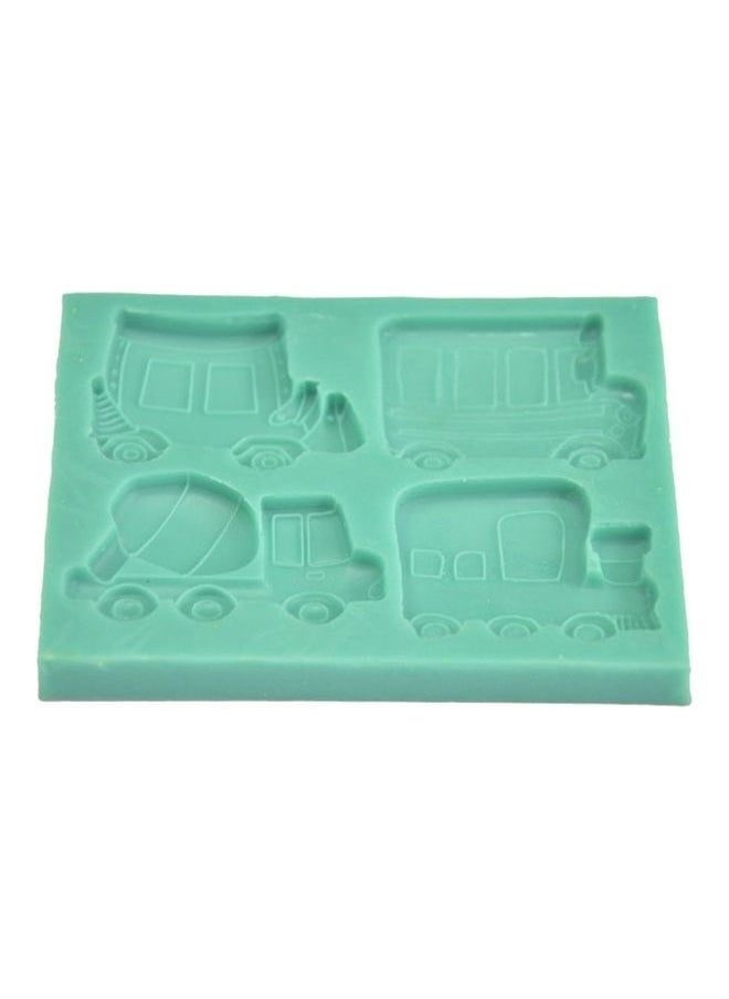 Bus Truck Car Shape Fondant Cake Mould Green 11x9x1cm