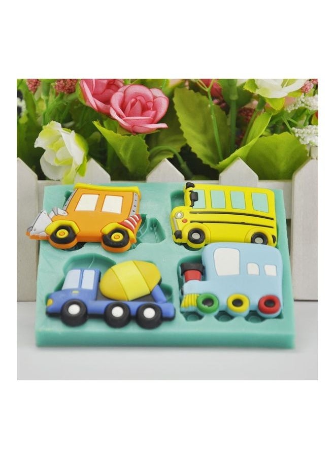 Bus Truck Car Shape Fondant Cake Mould Green 11x9x1cm