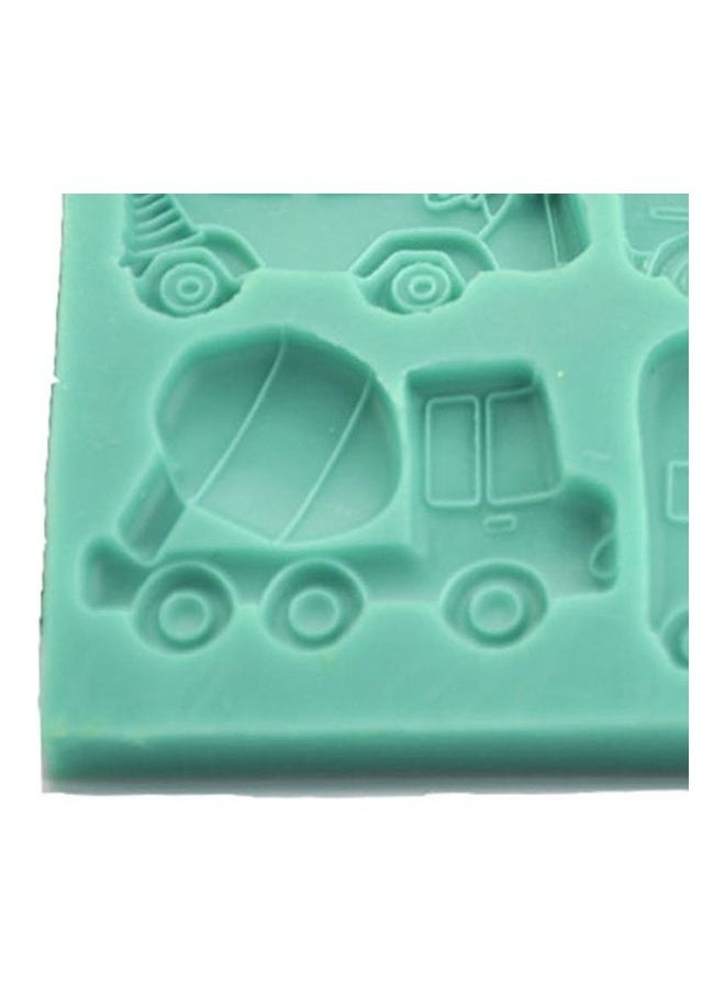 Bus Truck Car Shape Fondant Cake Mould Green 11x9x1cm