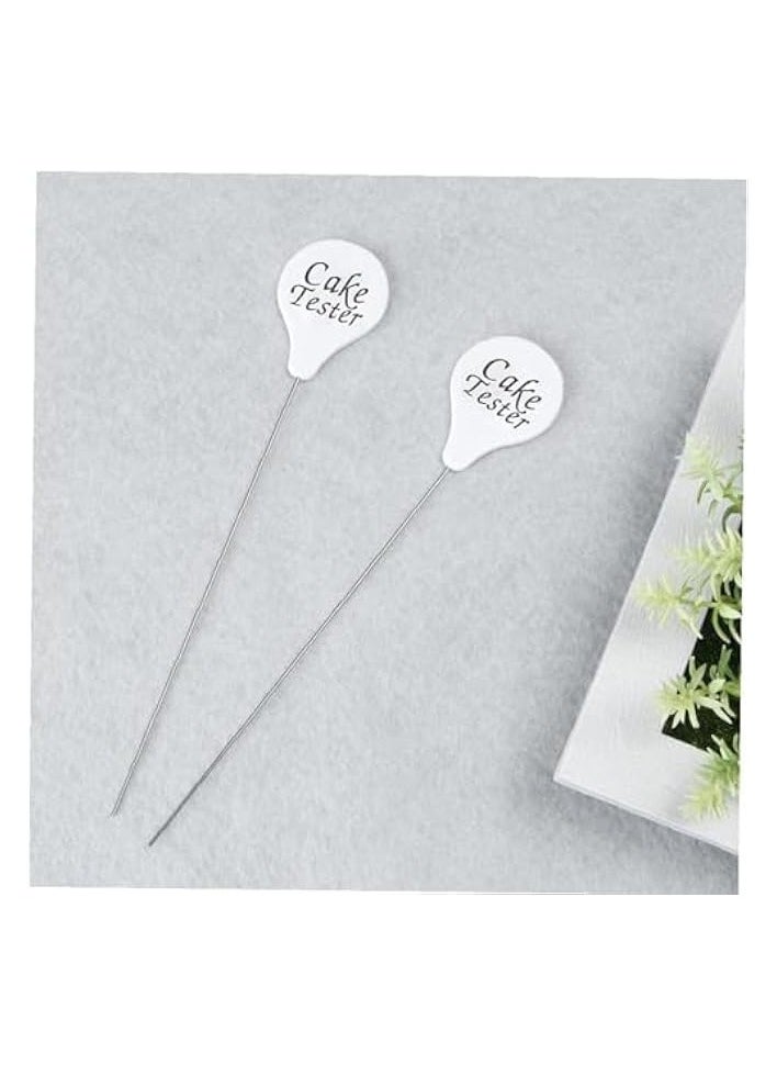2Pcs Cake Tester Stainless Steel Cake Skewer Kitchen Cake Tester Probe Skewer Pin Needle Reusable Long Metal Baking Tool for Bakery Baking and Pastry Utensils Baking Tools and Accessories