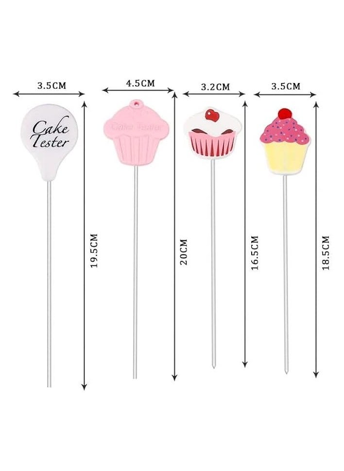 4Pcs Cake Tester, Stainless Steel Cake Testing Needles Reusable Cake Probe Cake Skewer Needles for Kitchen Home Baking Tools Stocking Christmas Gifts for Bakers Baking and Pastry Utensils