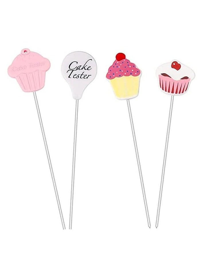 4Pcs Cake Tester, Stainless Steel Cake Testing Needles Reusable Cake Probe Cake Skewer Needles for Kitchen Home Baking Tools Stocking Christmas Gifts for Bakers Baking and Pastry Utensils