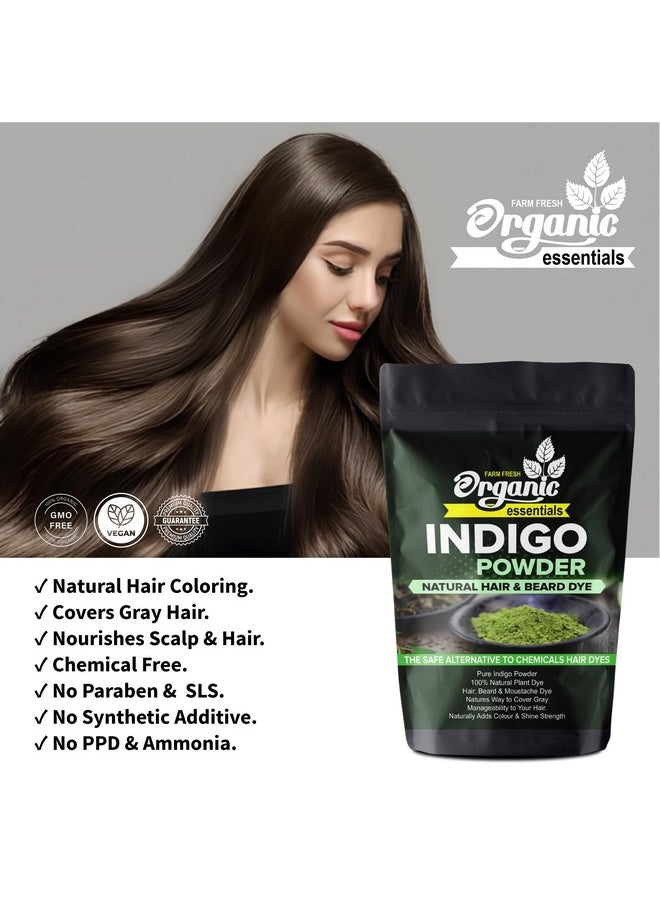 Indigo Powder For Hair Black Natural Hair & Beard Dye/Color Treatment, Pure And Chemicalfree For Healthy, Vibrant Hair (Pack Of 1)