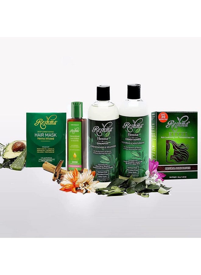 Henna Haven Hair Care Bundle Infused With Natural Herbs Strengthening & Volumizing Shampoo For All Hair Types Sulfate Free Paraben Free Silicon Freecruelty Free