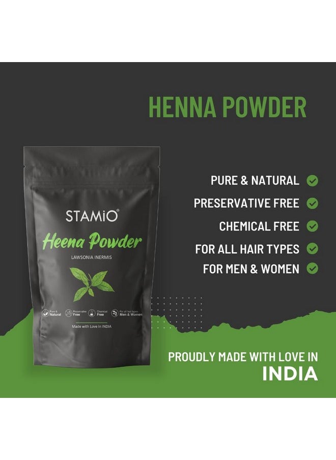 Henna And Indigo Powder Combo 500 Gm Natural Dye For Black Hair | Triple-Sifted & Microfine | Suitable For All Hair Types Men & Women | In Pouch 250Gm X 2