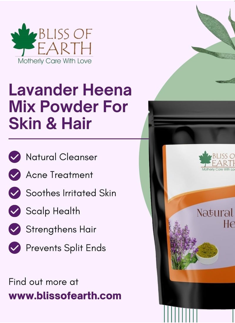 Herbal Henna for Hair: Rose & Lavander & Basil Set Blended with Herbs Amla, Neem, Babul Gum, & Essential Oils for Long Lasting Hair Color, Hair Nourishment & Health – Pack of 3 x 100g