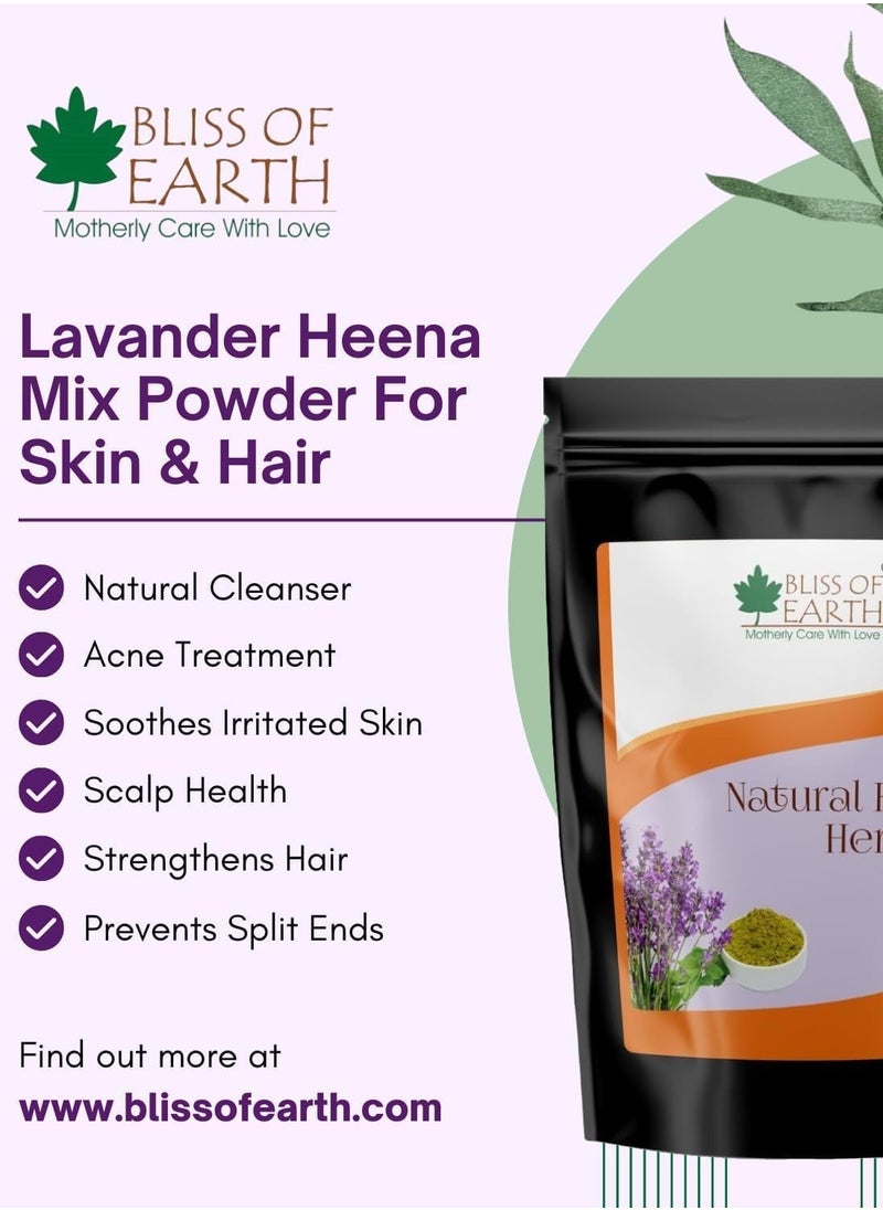 Herbal Henna for Hair: Rose & Lavender Special Combo Blended with Herbs Amla, Neem, Babul Gum, & Essential Oils for Long Lasting Hair Color, Hair Nourishment & Health – Pack of 2 x 100g