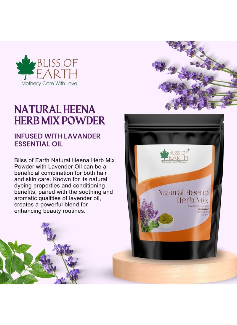 Herbal Henna for Hair: Rose, Lavender, Jasmine & Basil Set Blended with Amla, Neem, Babul Gum & Essential Oils for Long Lasting Hair Color, Hair Nourishment & Health – Pack of 4 x 100g