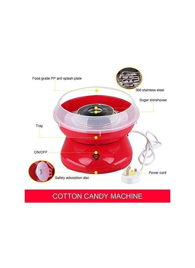 Deluxe Cotton Candy Maker with Adjustable Temperature Control, High-Efficiency Heating Element, and Multiple Flossing Heads – Easy-to-Use Candy Floss Machine for Customized Sweet Treats at Home