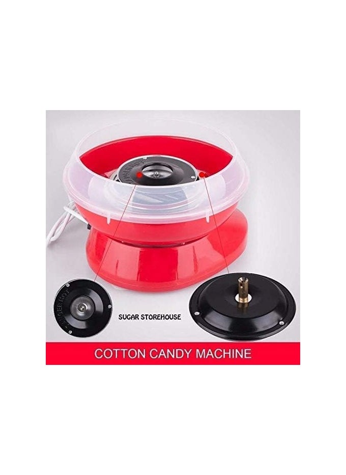 Deluxe Cotton Candy Maker with Adjustable Temperature Control, High-Efficiency Heating Element, and Multiple Flossing Heads – Easy-to-Use Candy Floss Machine for Customized Sweet Treats at Home