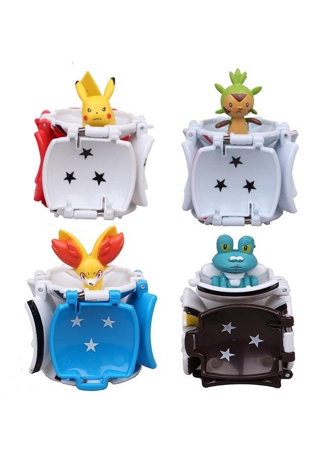 4-Piece Pokemon Genie Ball Set，Battle Figure