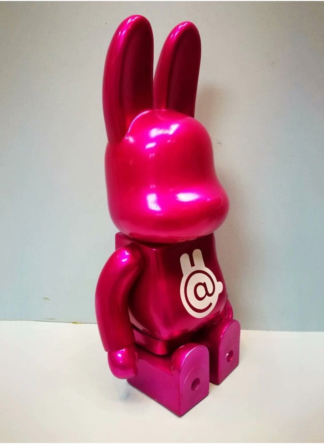 Bearbrick (electroplated red rabbit) statue, trendy culture, dolls, ornaments