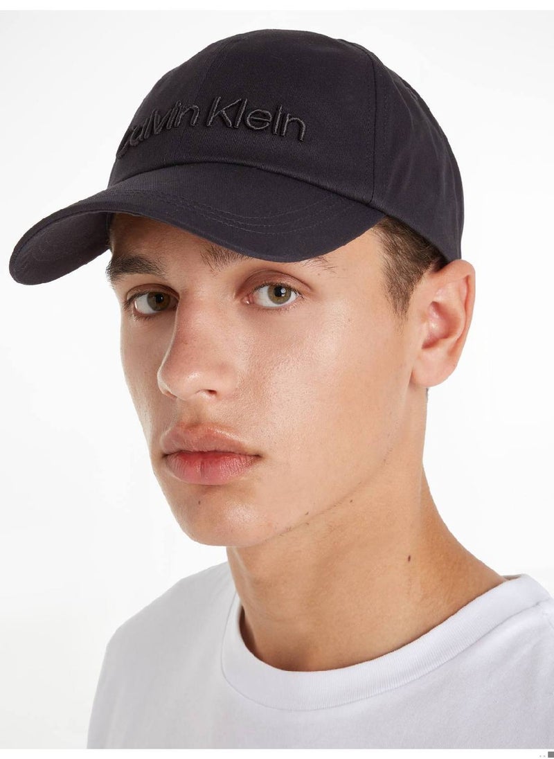 Men's Twill Cap - Cotton, Black