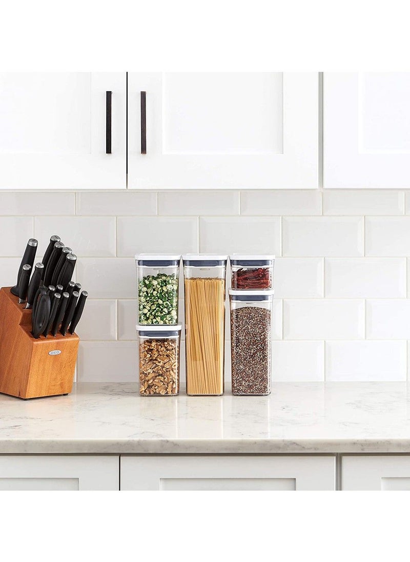 Oxo 1.98 Liter 1.41 Liter and 850Ml 283Ml Pop Container Set Of 5