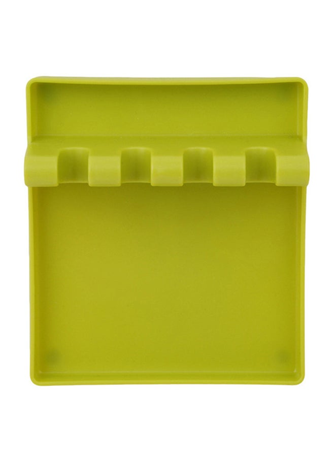 Non-Slip Spoon Holder Green 14.5 x 13 x 5centimeter