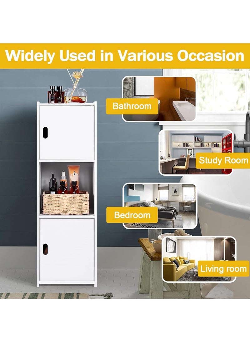 Waterproof Bathroom Storage Cabinet White 25x80x22cm