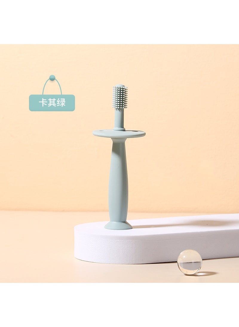 in stock 360-degree childrens rotating toothbrush silicone mother and infant products oral tongue coating cleaning artifact baby toothbrush 360 degree toothbrush teether box