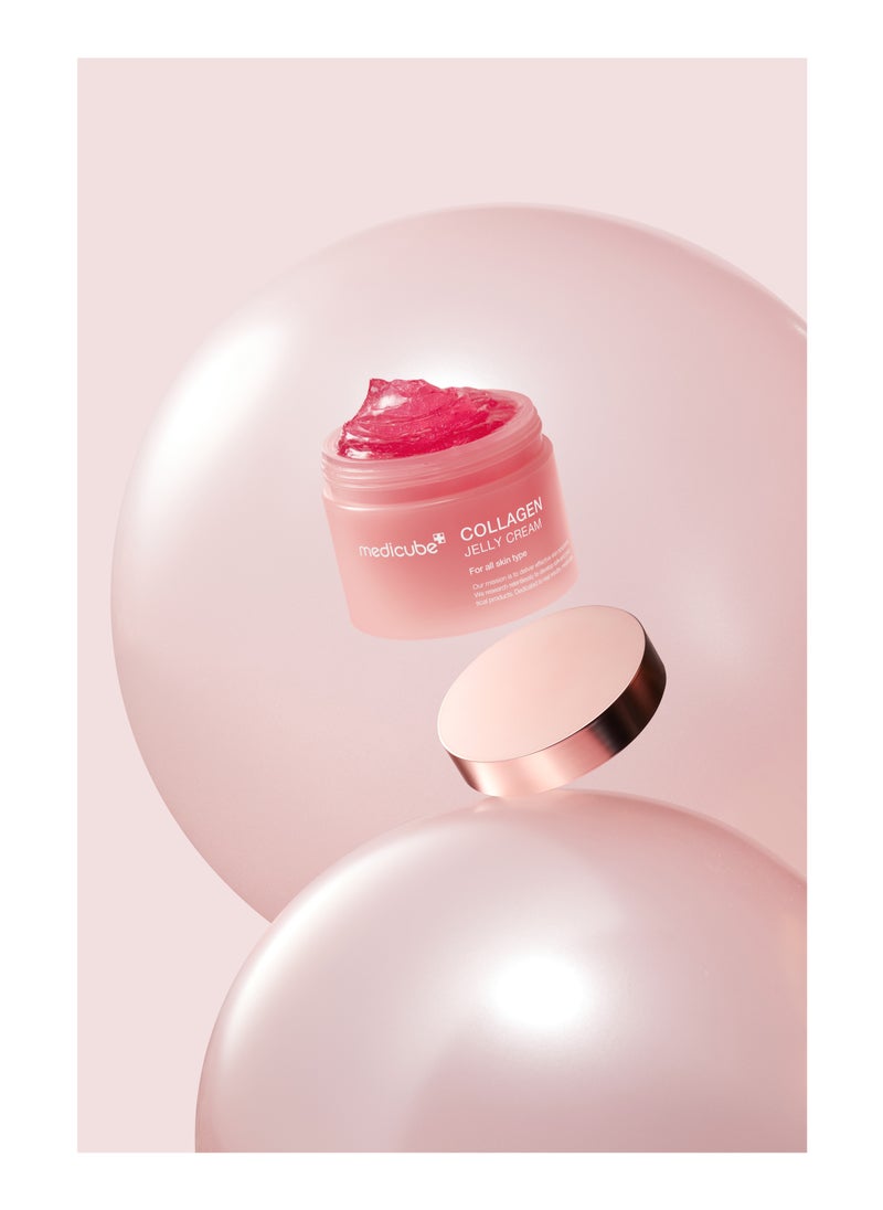 Medicube Collagen Jelly Cream- Niacinamide & Freeze-Dried Hydrolyzed Collagen - Boosts skin's barrier hydration and gives 24h Glow & Lifted Look - No artificial color, Korean skincare