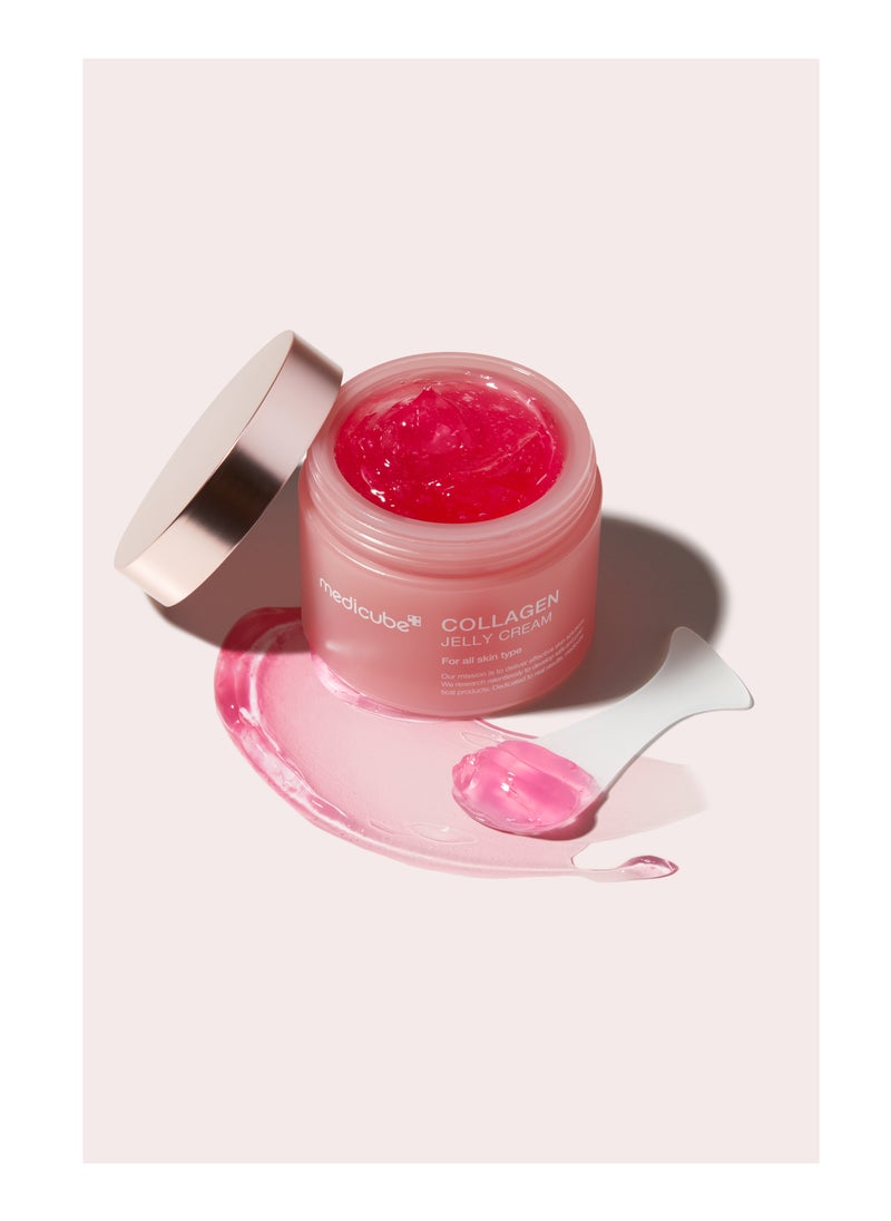 Medicube Collagen Jelly Cream- Niacinamide & Freeze-Dried Hydrolyzed Collagen - Boosts skin's barrier hydration and gives 24h Glow & Lifted Look - No artificial color, Korean skincare