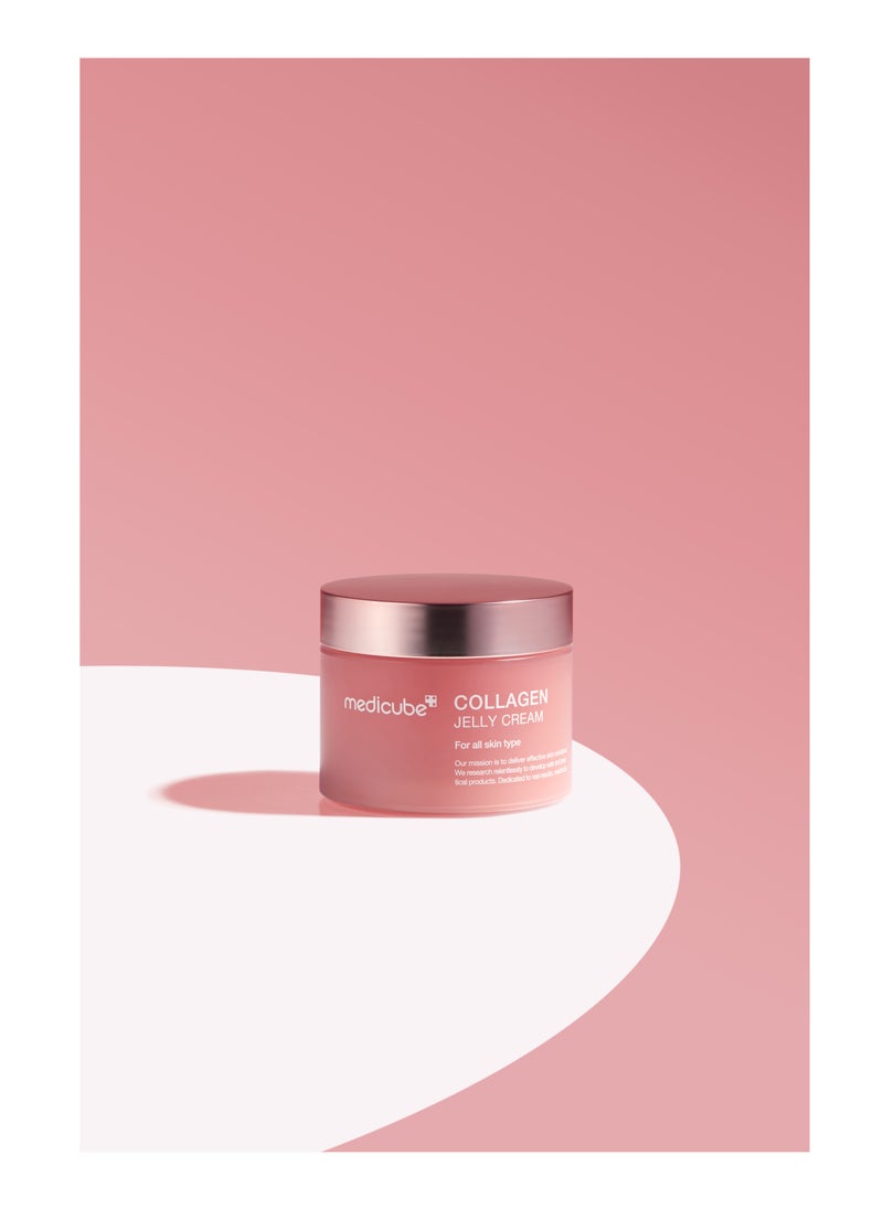 Medicube Collagen Jelly Cream- Niacinamide & Freeze-Dried Hydrolyzed Collagen - Boosts skin's barrier hydration and gives 24h Glow & Lifted Look - No artificial color, Korean skincare