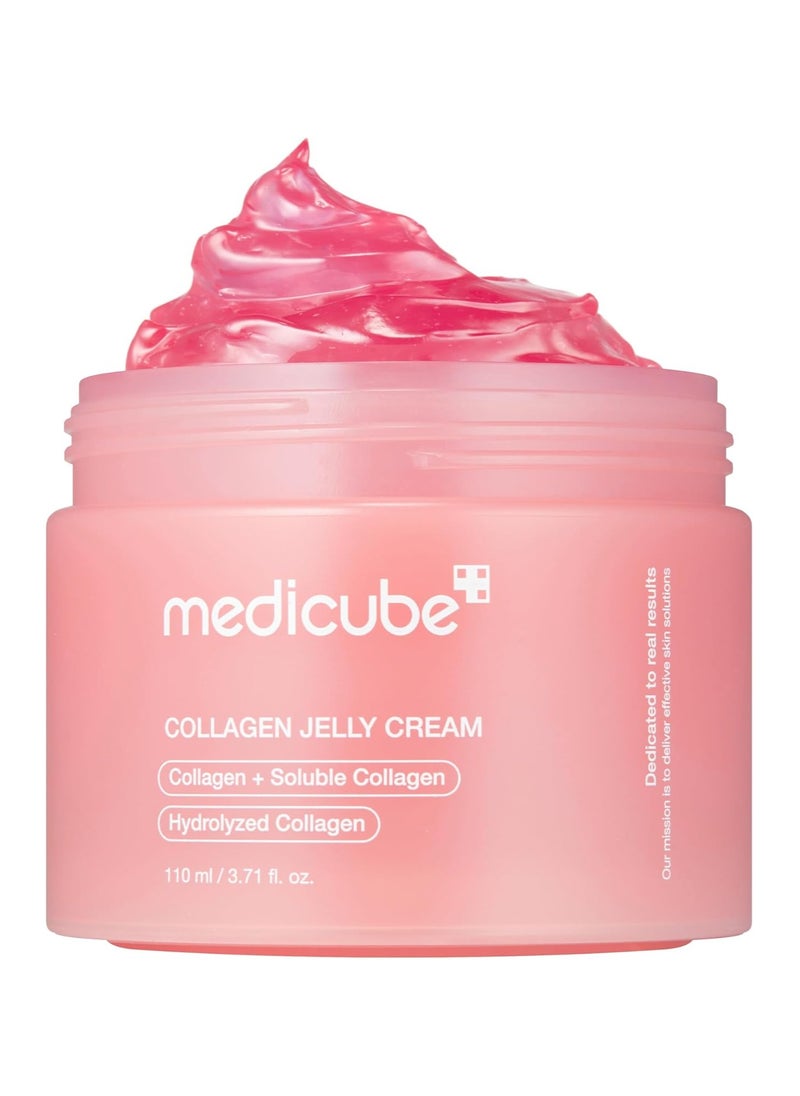 Medicube Collagen Jelly Cream- Niacinamide & Freeze-Dried Hydrolyzed Collagen - Boosts skin's barrier hydration and gives 24h Glow & Lifted Look - No artificial color, Korean skincare