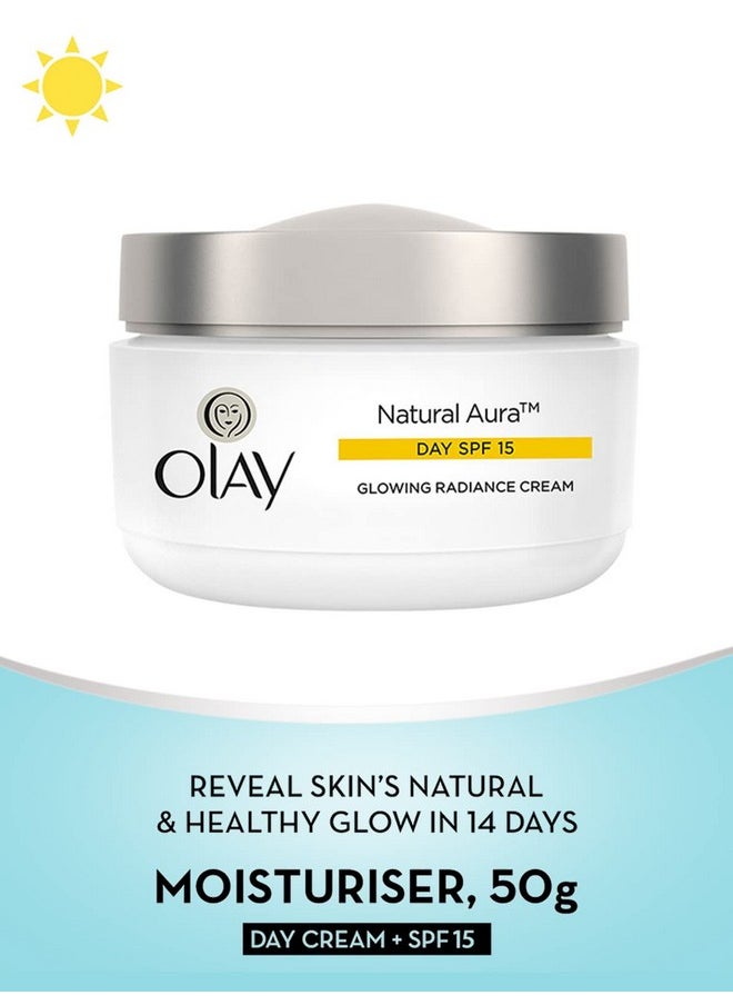 Natural Aura Day Cream |Vitamin B3, Pro B5, E And Spf 15 |50 Gm