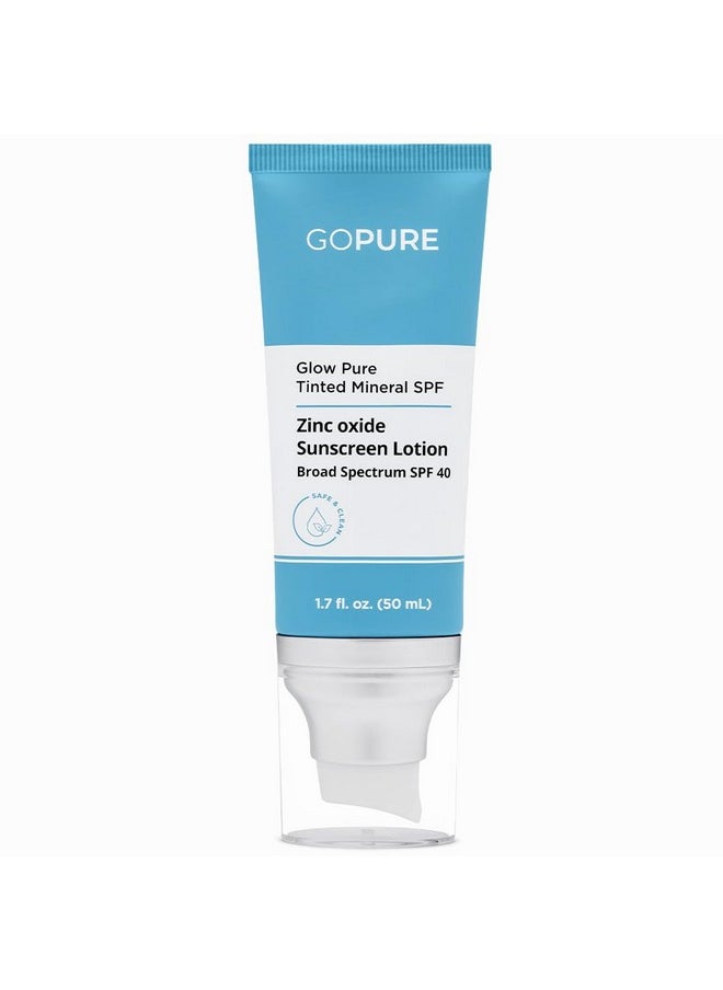 Glow Pure Tinted Mineral Spf 40 Pa +++ | Dermatologist-Tested Face Sunscreen | Tinted Moisturizer With Spf | Protected Glowing Skin | No Artificial Fragrance, Reef-Friendly & Natural Sunscreen