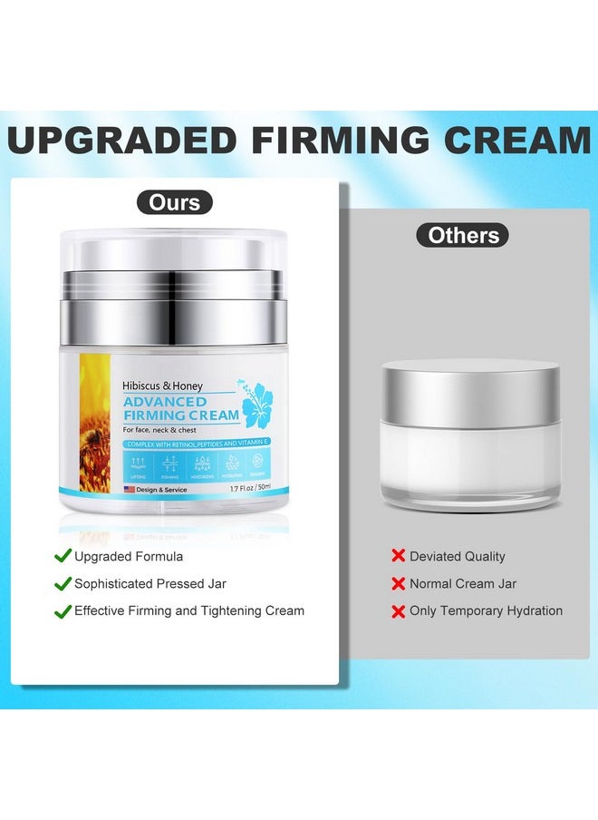 50Ml Neck Firming Cream, Hibiscus & Honey Neck Creams For Tightening And Firming, Anti-Wrinkle Firming Cream For Neck And Face, Moisturizing & Hydrating With Collagen Retinol, Peptide