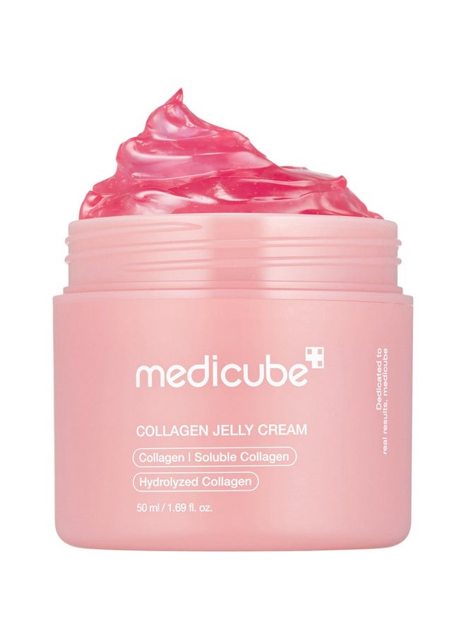 Collagen Jelly Cream-50Ml With Niacinamide And Freeze-Dried Collagen Improves Uneven Skin Tone, Boosts Hydration, And 24-Hour Glow. No Artificial Colors. Korean Skincare(1.69 Fl. Oz.)