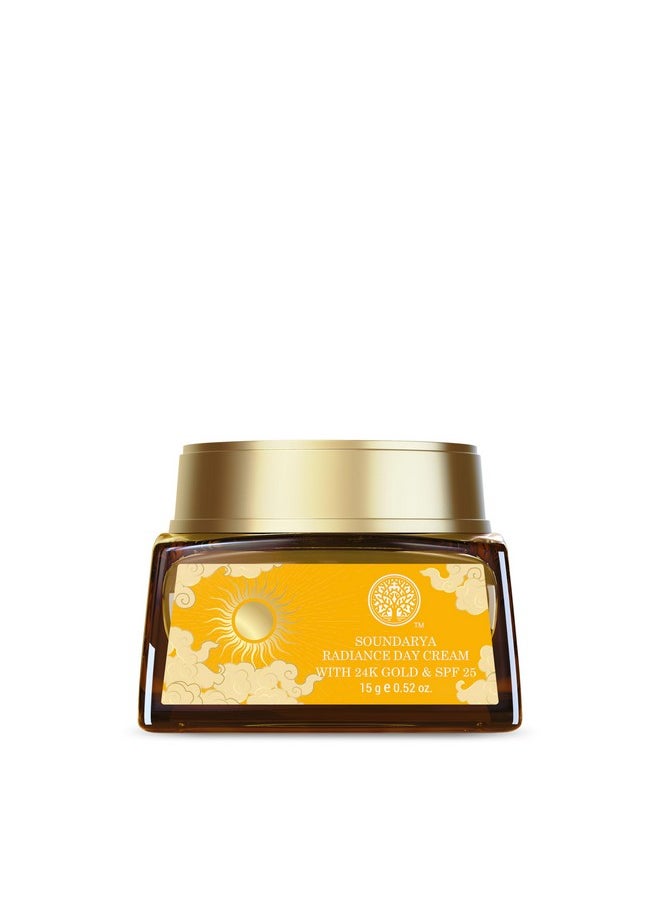 Soundarya Radiance Day Cream With 24K Gold & Spf 25 | Hyaluronic Acid, Vitamin C & Bakuchiol | Anti Ageing Face Moisturiser For Glowing Skin | For Normal, Dry & Combination Skin