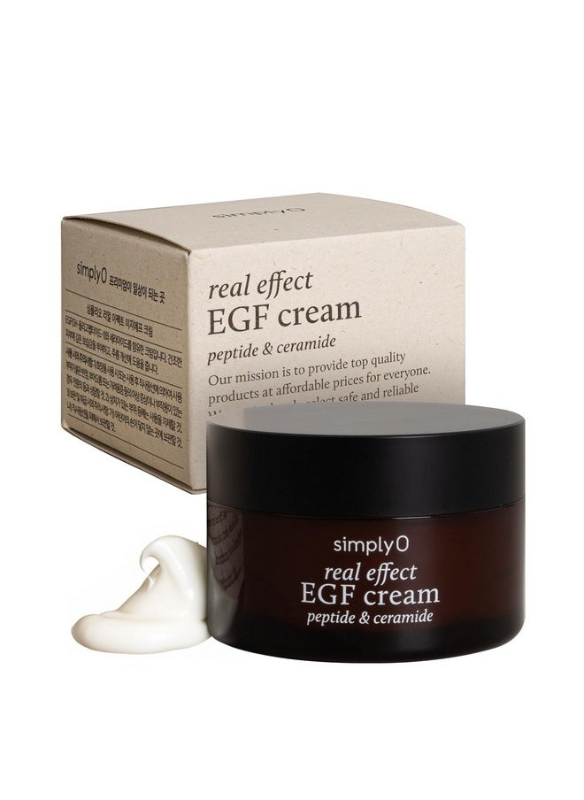 Real Effect Egf Cream I Epidermal Growth Factor I Korean Skincare For Firming, Lifting, Wrinkle Care, 1.7 Fl Oz