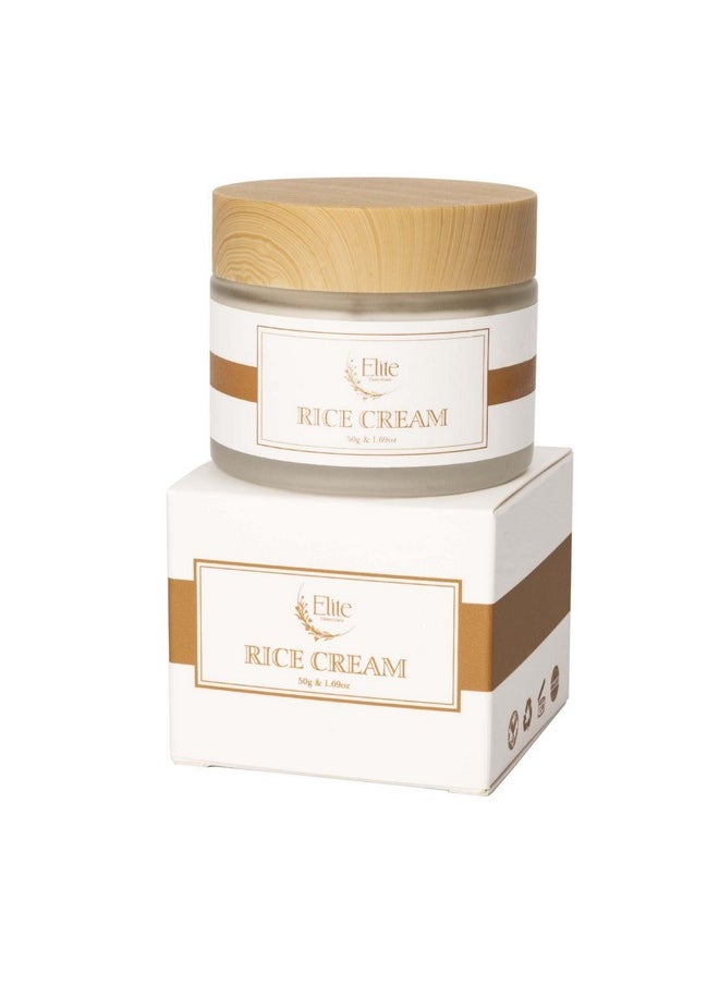 S] Rice Cream For Face- Rice Bran Extract Hydrating Face Cream For Smooth, Glowing Skin- Soothing Face Cream Moisturizer To Help Even Out Skin Tone- Natural Rice Ceramide Moisturizing