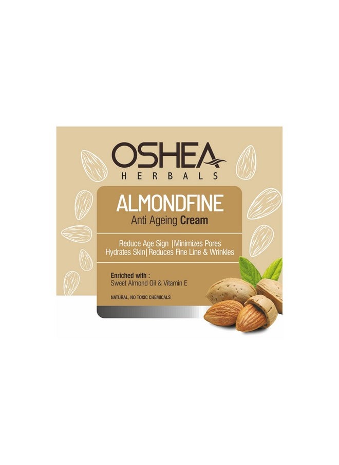 Herbals Almondfine Anti Ageing Face Cream For All Skin Types | Reduces Fine Lines & Wrinkles | Enriched With Sweet Almond Oil & Vitamin E - 50 G