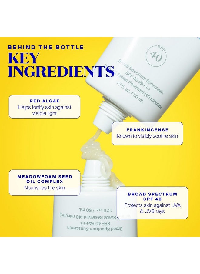Unseen Sunscreen - Spf 40 - Invisible, Broad Spectrum Face Sunscreen + Makeup-Gripping Primer - Weightless, Scentless, Oil Free - For All Skin Types & Skin Tones - 0.5 Fl Oz - Pack Of 2
