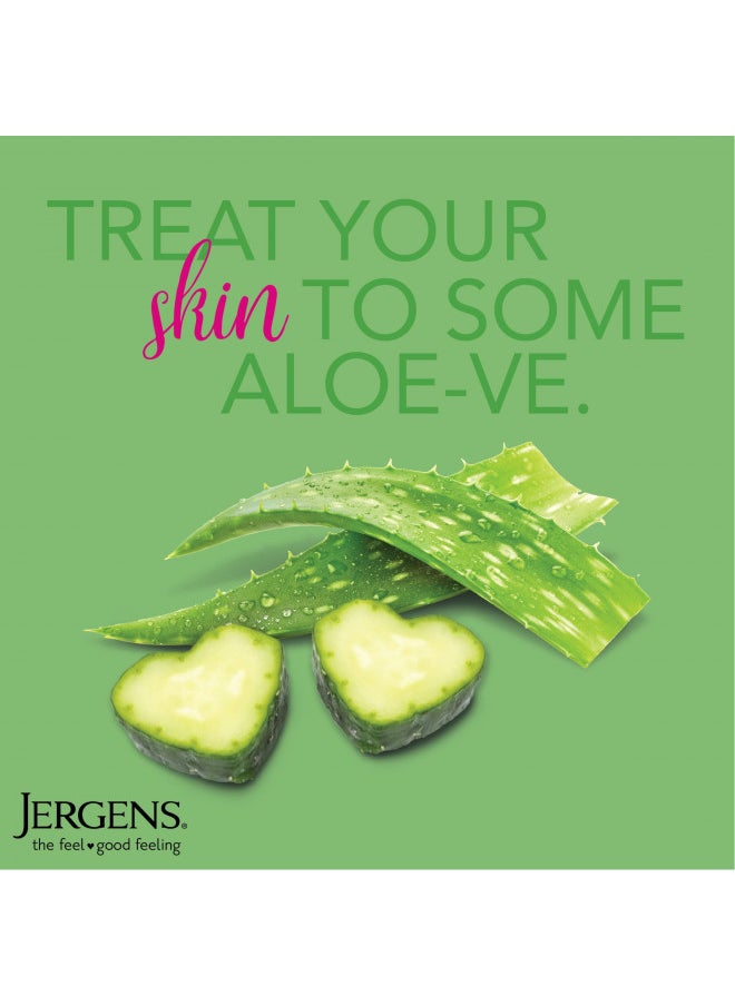 Jergens Soothing Aloe Refreshing Moisturizer, Aloe Vera, 10 oz, Illuminating Hydralucence Blend, with Cucumber Extract, Dermatologist Tested