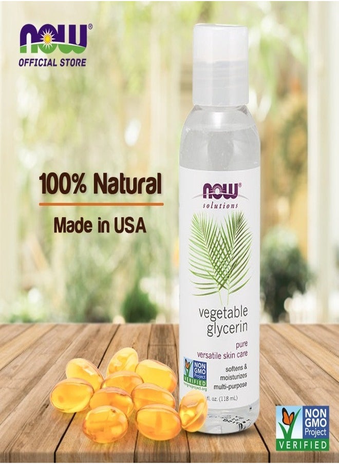 NOW Foods Vegetable Glycerin, 118ml – Pure & Natural Moisturizer