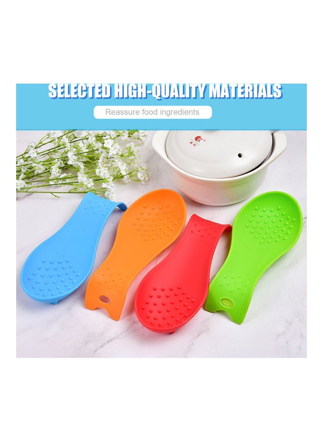 Silicone Spoon Holder Kitchenware Soup Spoon Pad Home Large Spatula Holder Spoon Rest Place Mat Multipurpose Silicone Spoon Put Pad Red 24*3*10cm