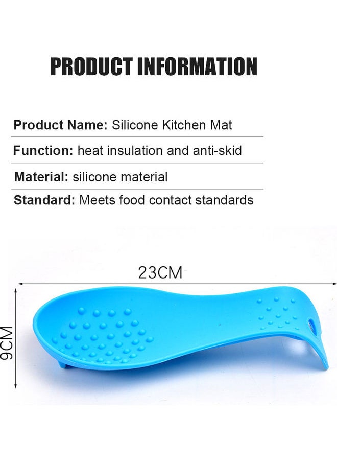 Silicone Spoon Holder Kitchenware Soup Spoon Pad Home Large Spatula Holder Spoon Rest Place Mat Multipurpose Silicone Spoon Put Pad Red 24*3*10cm