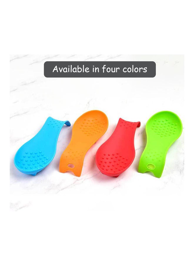 Silicone Spoon Holder Kitchenware Soup Spoon Pad Home Large Spatula Holder Spoon Rest Place Mat Multipurpose Silicone Spoon Put Pad Red 24*3*10cm