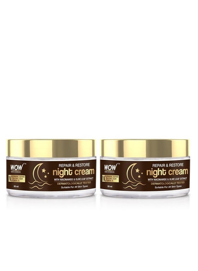 Repair & Restore Night Cream Repairs Skin Damage Hydrates And Nourishes Skin Fights Skin Aging Restores Skin Radiance 50Ml Pack Of 2