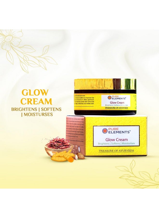 Glow Cream With Turmeric, Saffron & Almonds - Natural Radiance For Your Skin | Luxurious Cream - 80 Gram