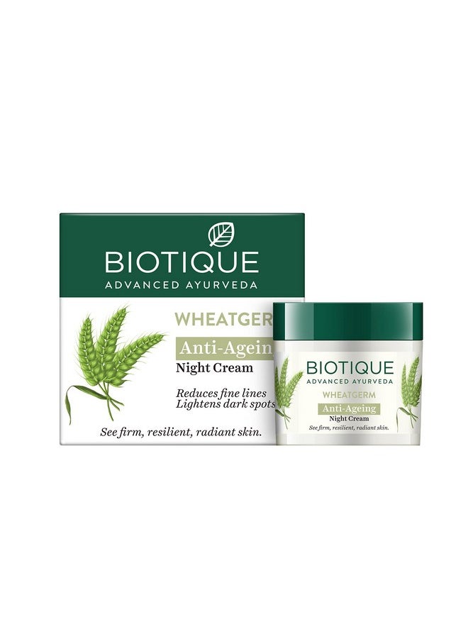 Wheat Germ Anti- Ageing Night Cream | Reduces Fine Lines | Lightens Dark Spots | 100% Botanical Extracts | Suitable For All Skin Types | 50G